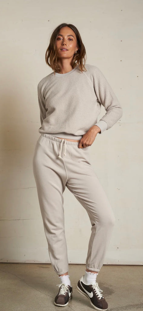 Ziggy Crewneck Sweatshirt - Silver - Perfect White Tee