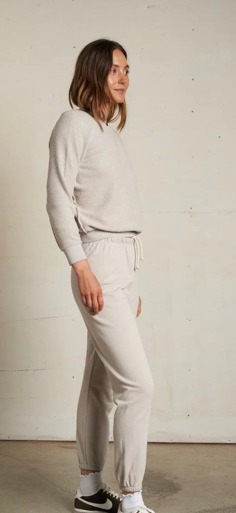 Ziggy Crewneck Sweatshirt - Silver - Perfect White Tee