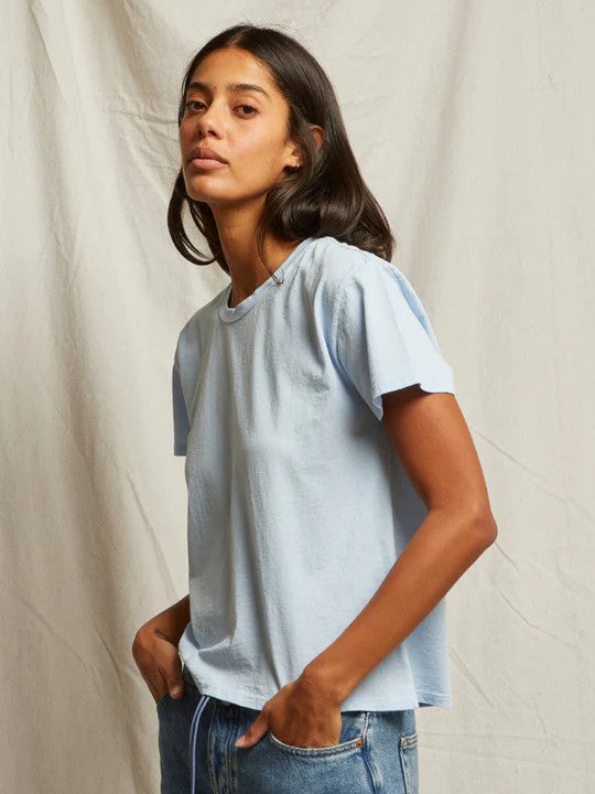 Harley Tee- Sky Blue - Perfect White Tee