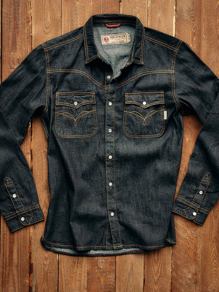 Jimson Dark Denim Shirt - Iron & Resin