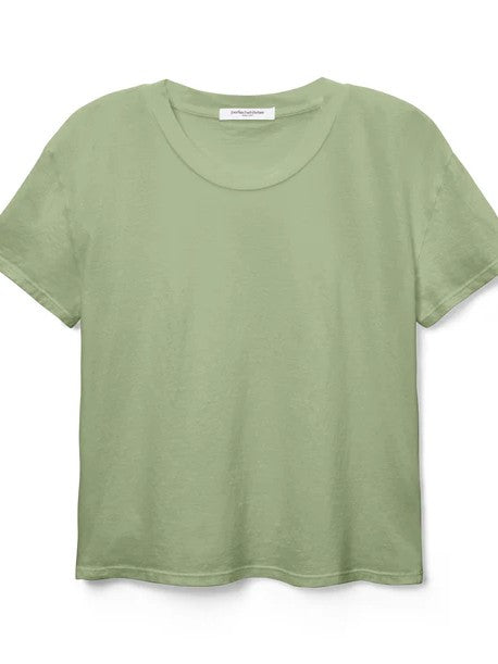 Harley Tee- Aloe Green - Perfect White Tee