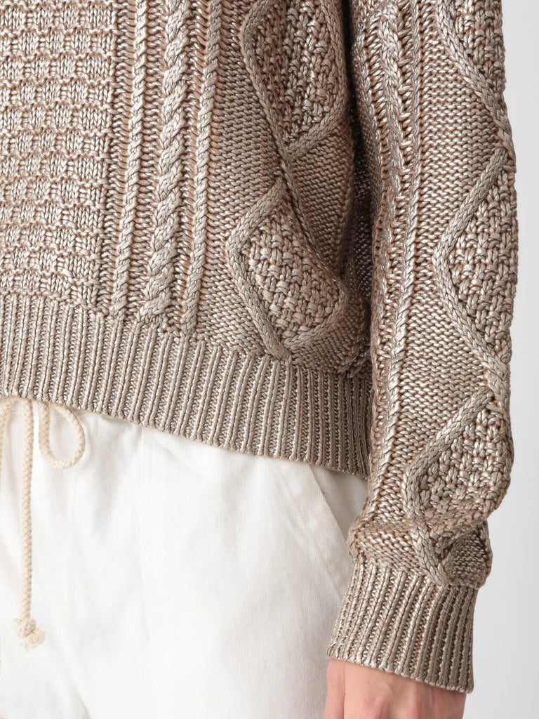 Alice Sweater - Metallic Gold - by Electric Rose