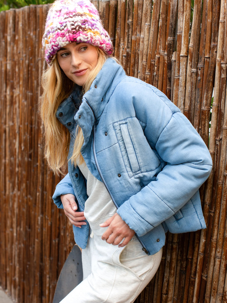 Puffy Jacket - Denim Blue - by Electric Rose