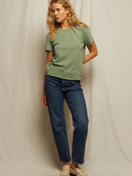 Harley Tee- Aloe Green - Perfect White Tee