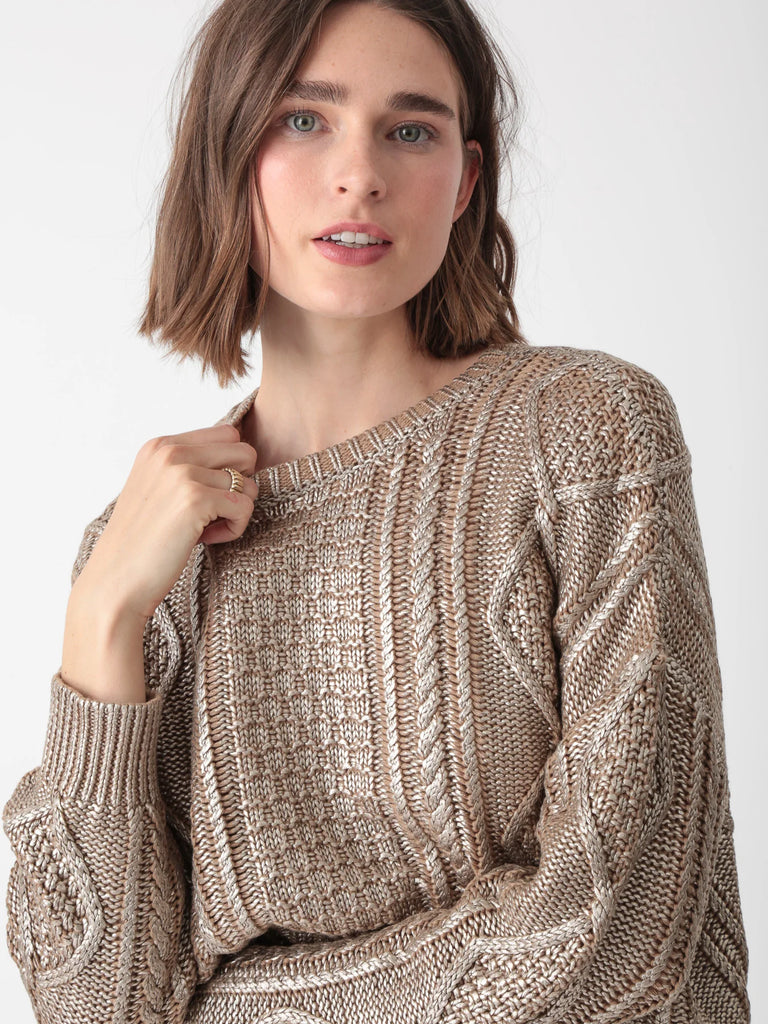 Alice Sweater - Metallic Gold - by Electric Rose