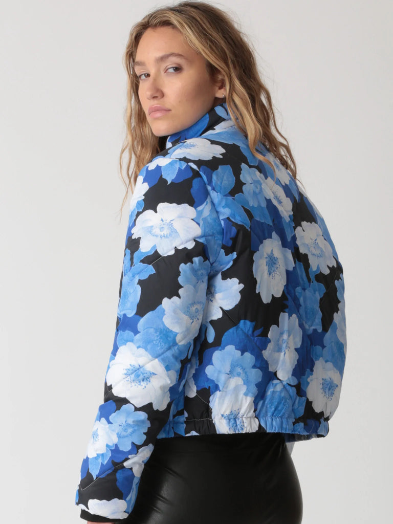 Easton Puffer Jacket - Onyx / Ice Floral - by Electric Rose