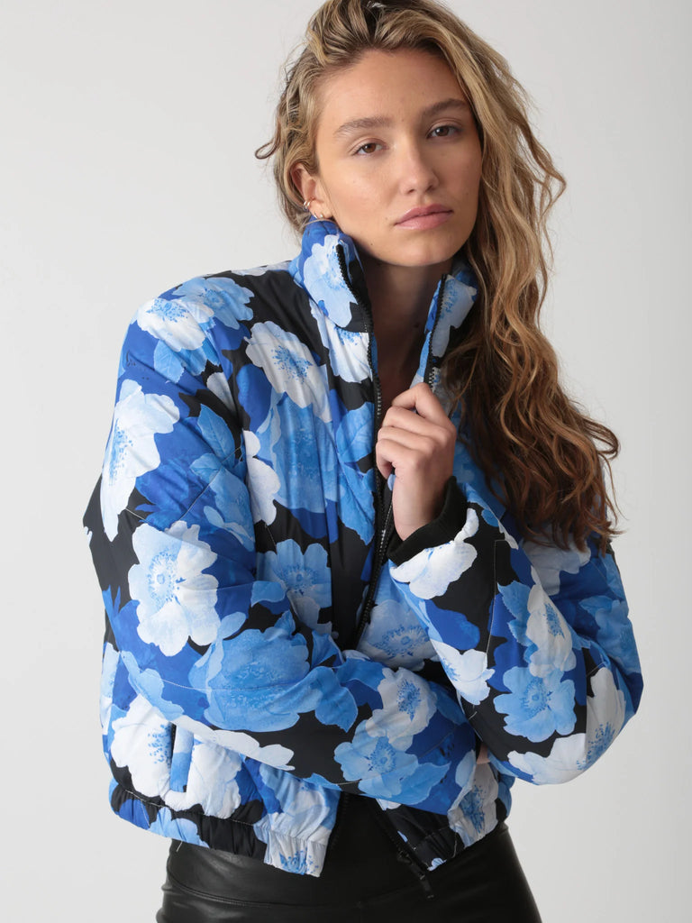 Easton Puffer Jacket - Onyx / Ice Floral - by Electric Rose