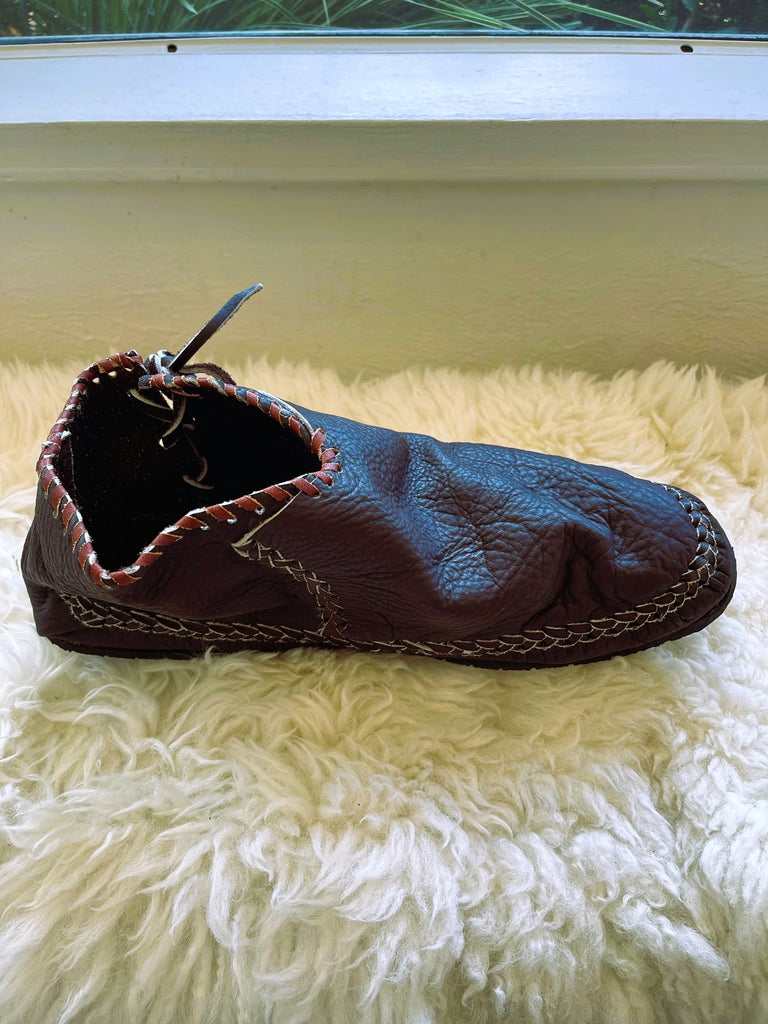 MEN'S LEATHER MOX "ZIG ZAG" MOCCASIN - HEATHERMARIE HEATON