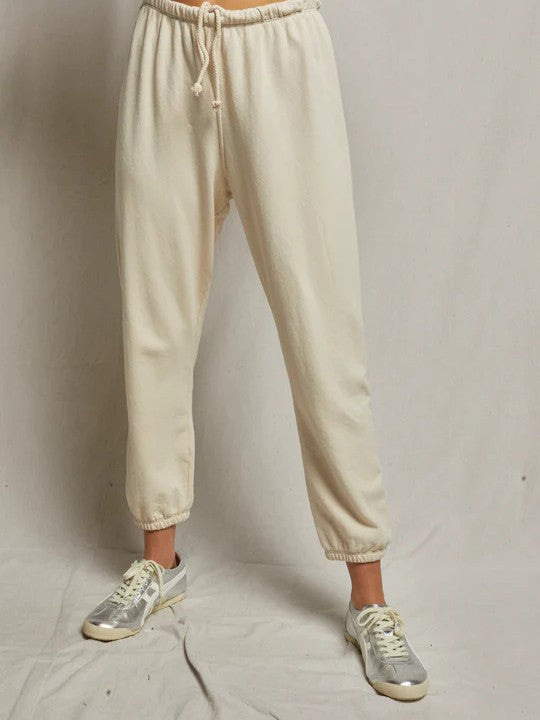 Johnny french terry sweatpants - Sugar - Perfect White Tee