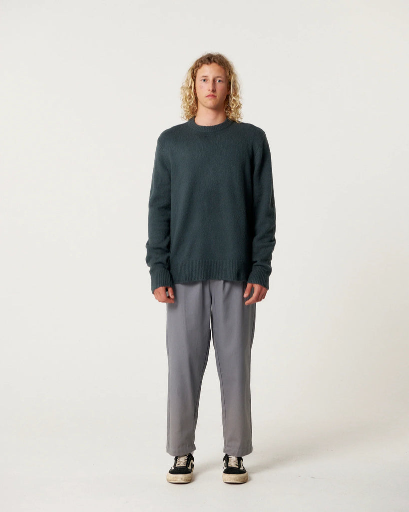 Mellow Crew Knit Sweater - Blue - Critical Slide