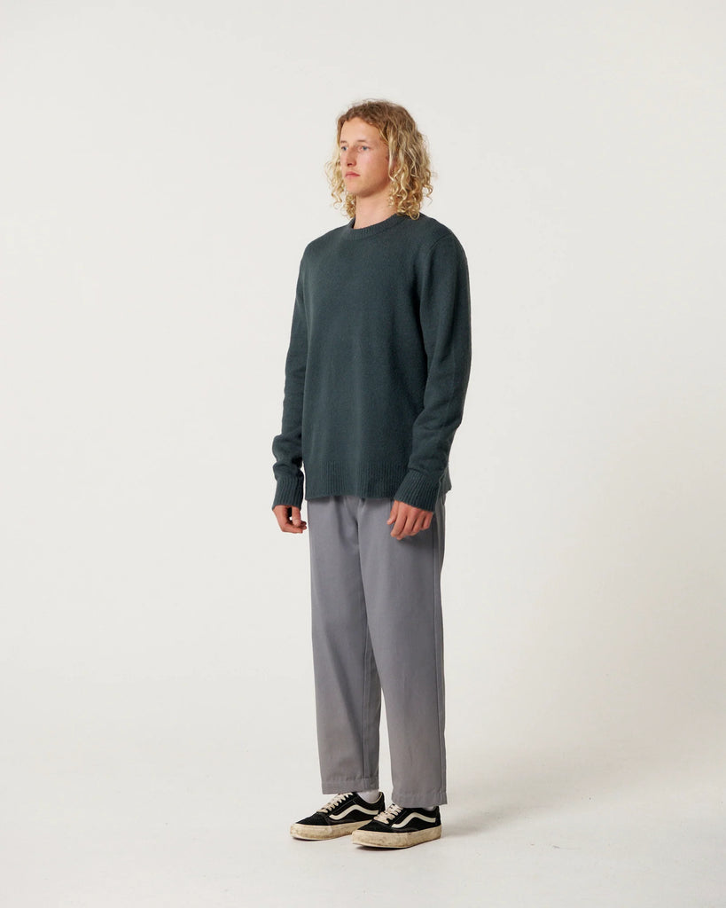 Mellow Crew Knit Sweater - Blue - Critical Slide