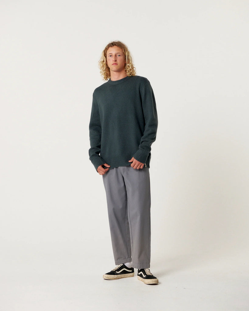 Mellow Crew Knit Sweater - Blue - Critical Slide