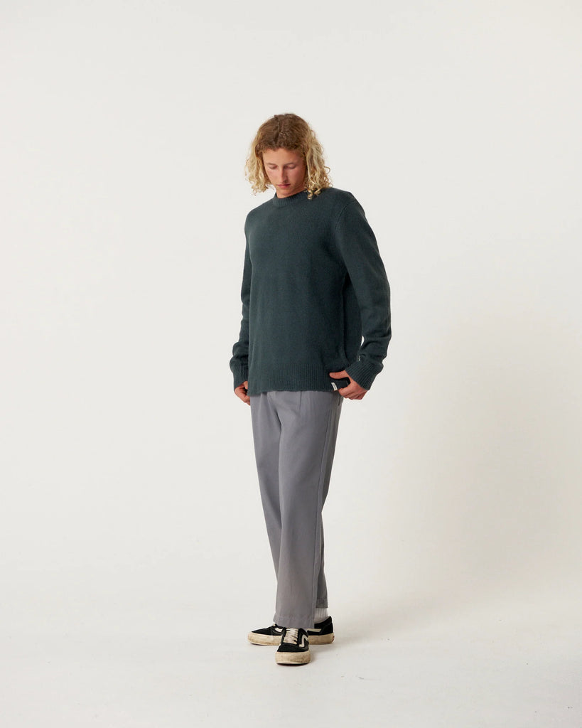 Mellow Crew Knit Sweater - Blue - Critical Slide