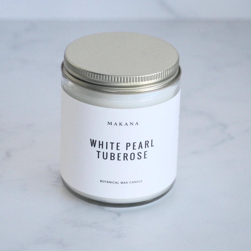 White Tuberose - Modern Apothecary Jar Candle - Makana