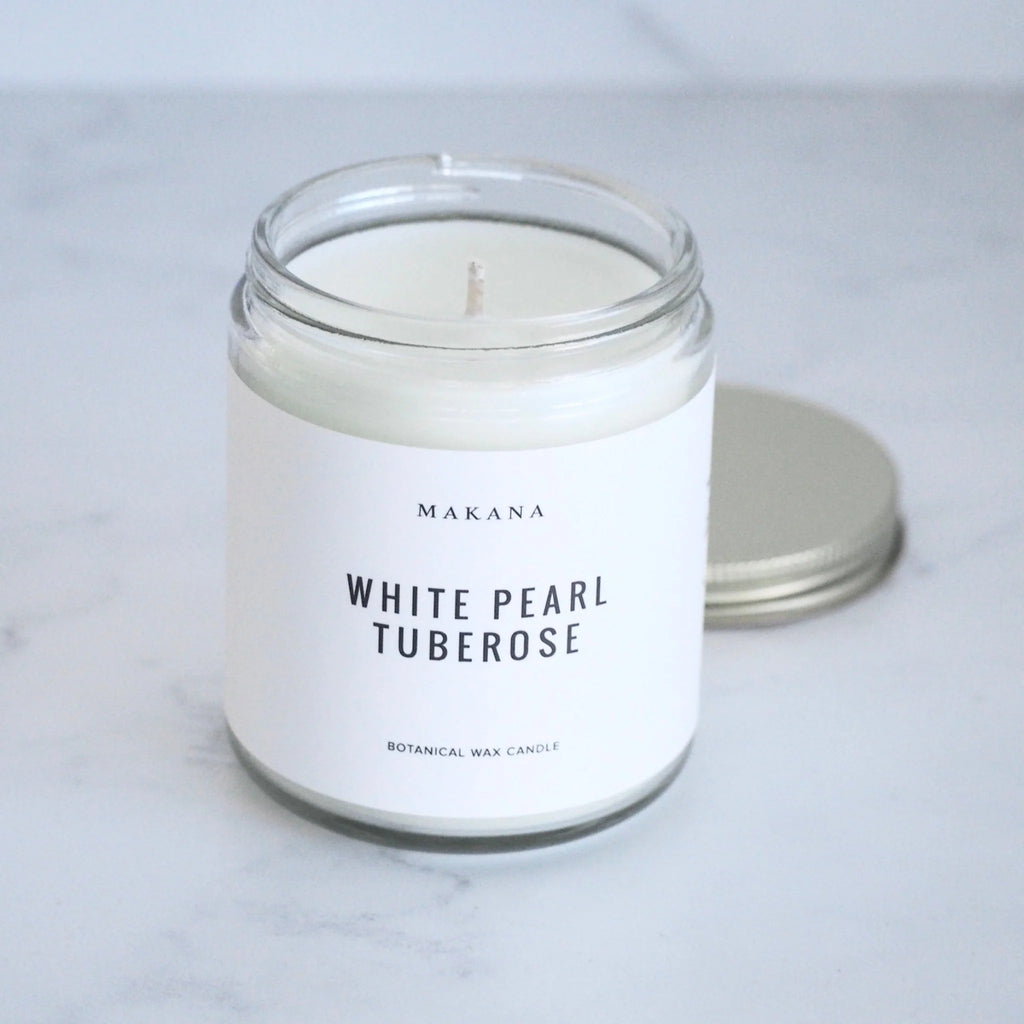 White Tuberose - Modern Apothecary Jar Candle - Makana