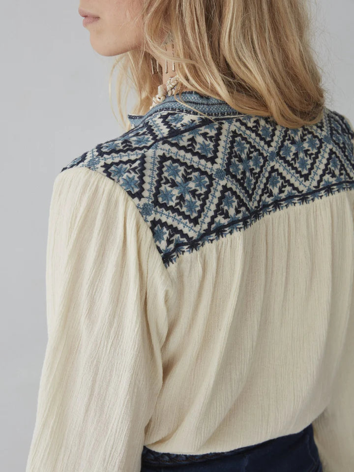 Beth Blouse - Wandering Sapphire - by Maison Hotel