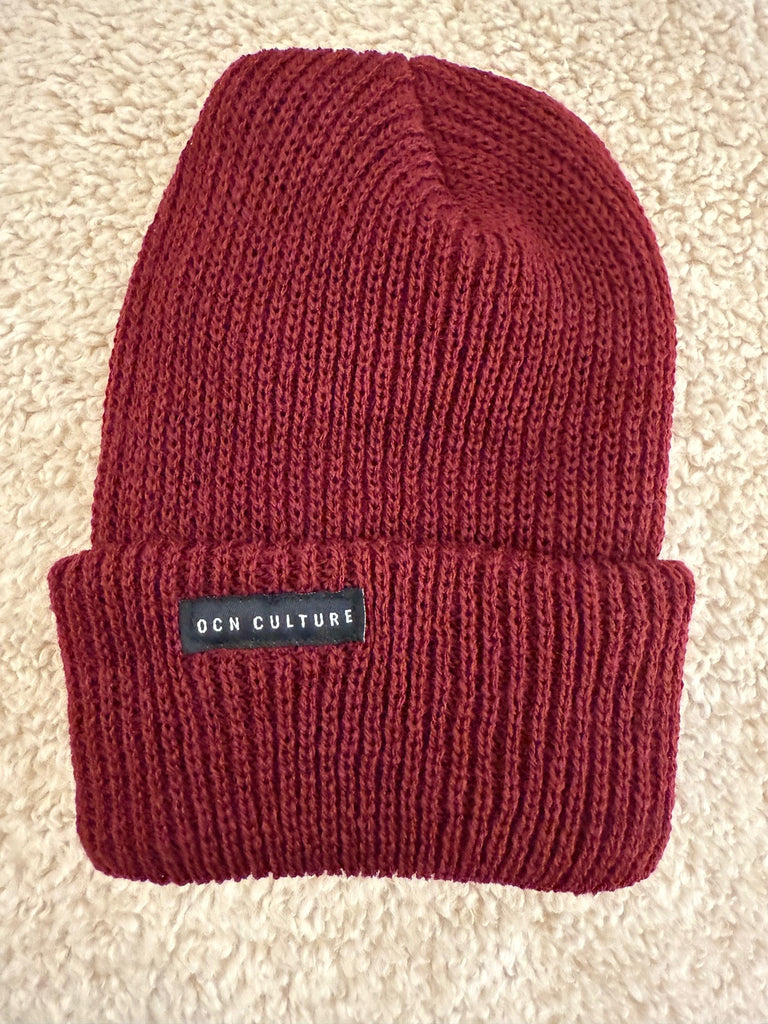 OCN Rolled Cuff Beanie - Chili
