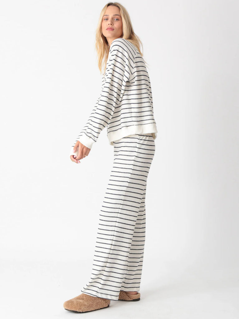 Ronan Pullover - Ivory / Indigo Stripe - by Electric Rose