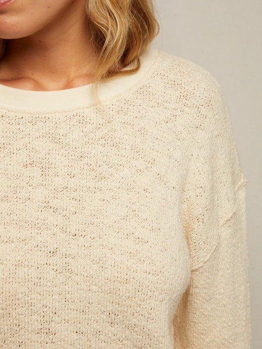 Juliette Sweater- Natural - Perfect White Tee
