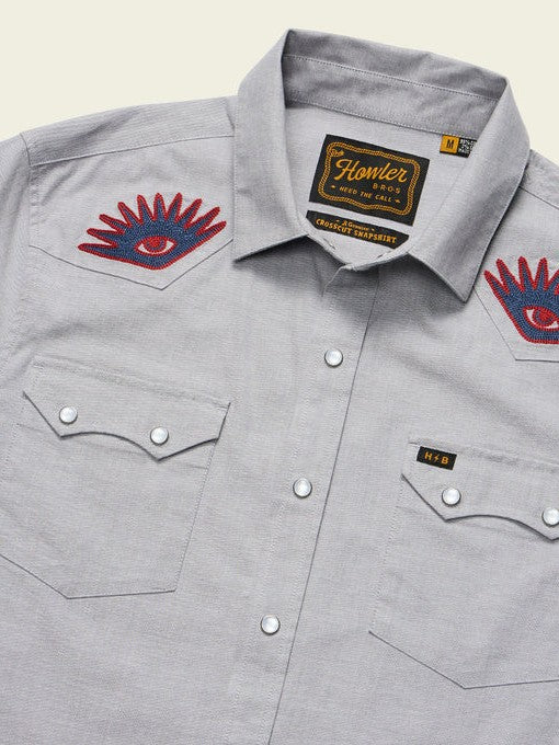 Crosscut Deluxe Shortsleeve Shirt - High Times Light Grey / Howler Bros.