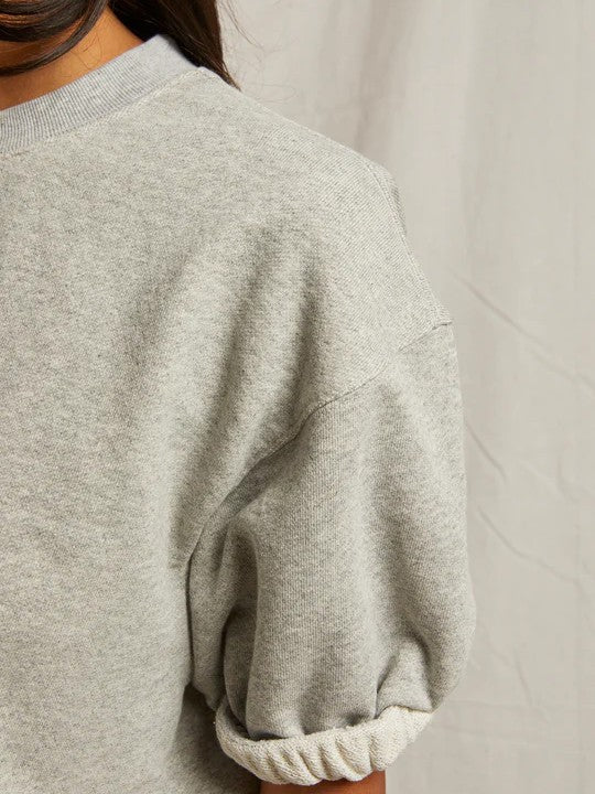 rebecca cotton short sleeve sweatshirt - Perfect White Tee