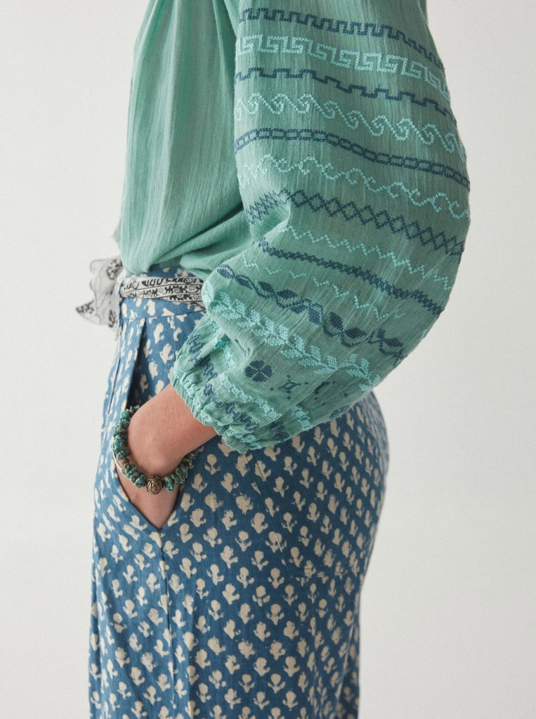 Sybille Blouse - Tirreno Green - by Maison Hotel