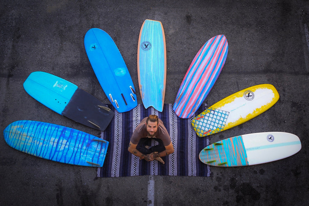 Locus Surfboards By Tyler Hopkins 5’8” MSB w/ Wood Fins