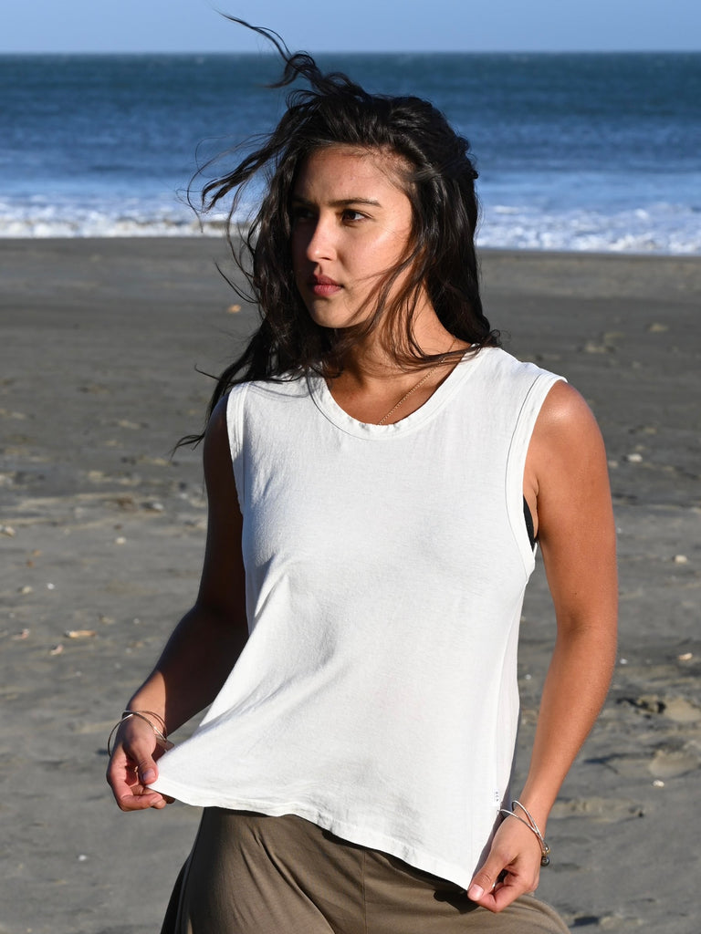 Organic Cotton + Hemp Slub Tank / COCONUT - OCN Culture