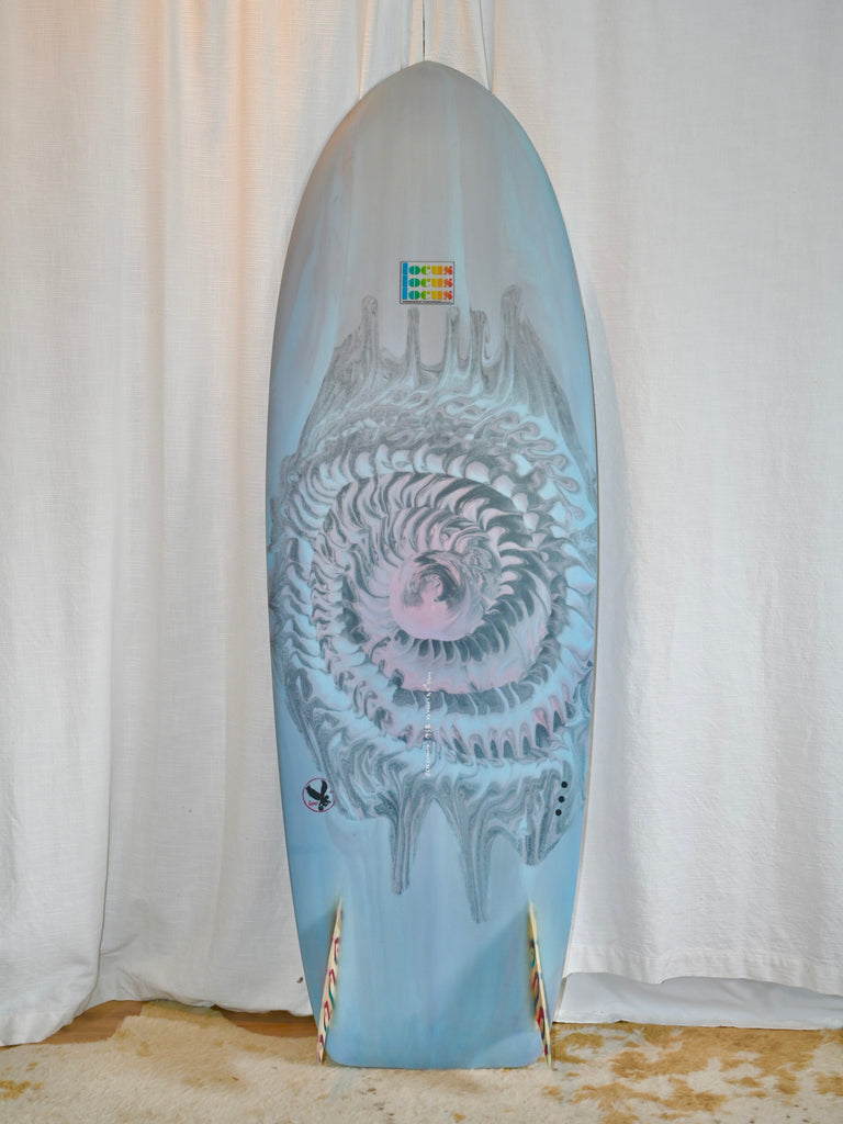 Locus Surfboards By Tyler Hopkins 5’8” MSB w/ Wood Fins